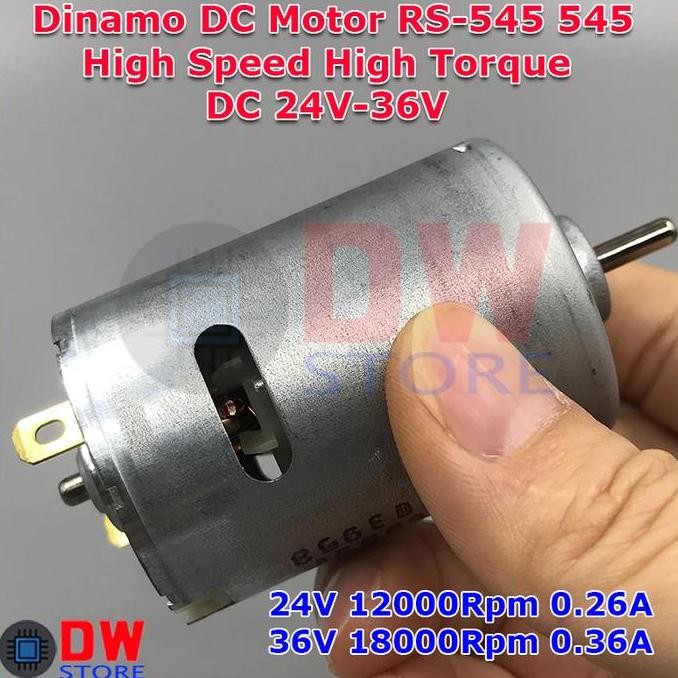 Dinamo DC Motor RS-545 545 24V-36V Mid Rpm Speed High Torque