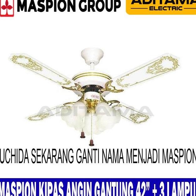 Maspion Kipas Angin Plafon Gantung 42Inch 3 Lampu Mcf42 Mcf42