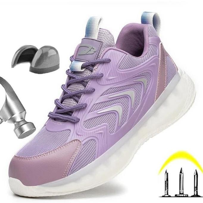 Sepatu safety cewek terbaru ringan casual trendy sporty ori