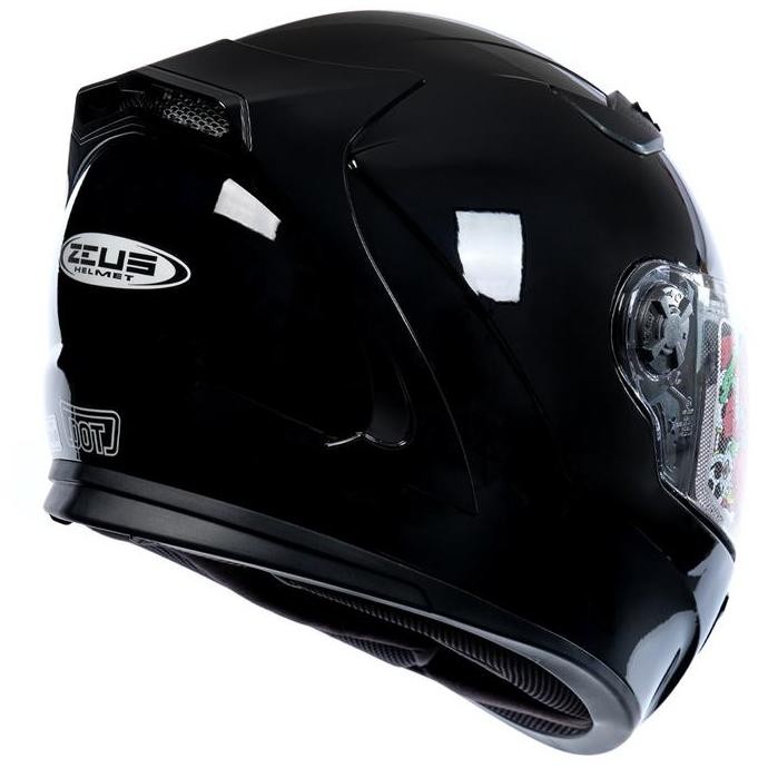 Termurah Zeus 813 Black Helm Full Face Double Visor Helmet