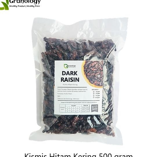 

Dark Raisin Kismis Hitam Kering Gram By Granology