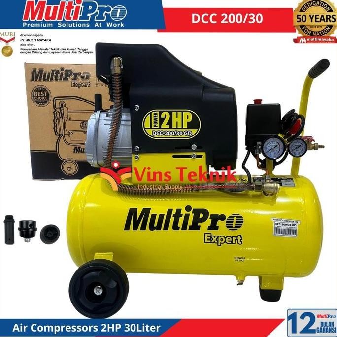 Multipro DCC 200/30 2HP Mesin Compressor Kompresor Angin listrik DCC200/30