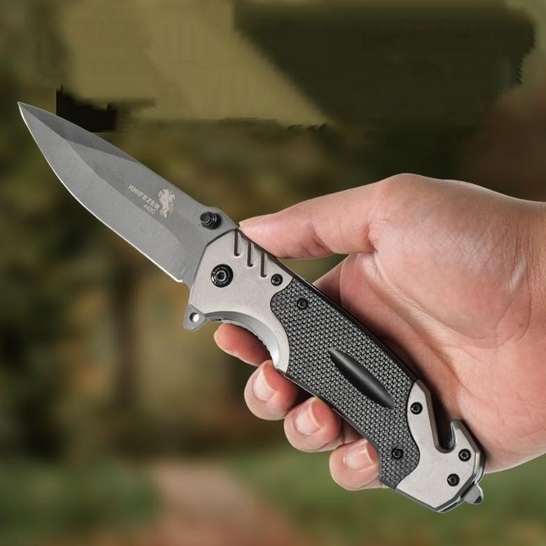 Pisau lipat outdoor portable knife survival tool 440C
