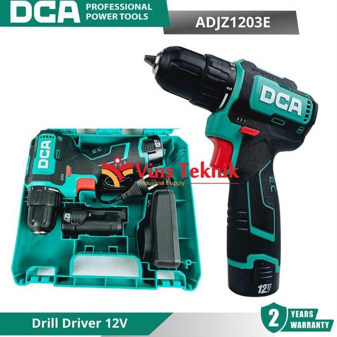 DCA ADJZ1203E Mesin Bor Baterai Cordless Brushless Drill Driver 12V ADJZ1203