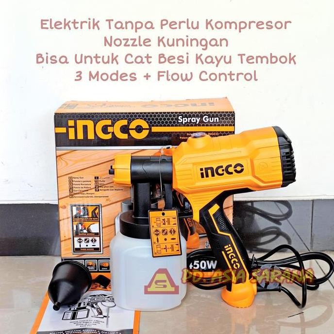 Paint Spray Gun Listrik Cat Besi Tembok INGCO SPG3508 Sprayer Elektrik