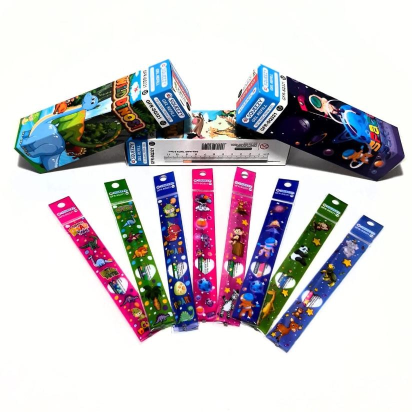 

H-4 Grosir (1Kotak / 20 Pcs ) Refill Isi Ulang Pulpen Gel 0.38Mm Squeezy Yamano /Ym-800 H-4