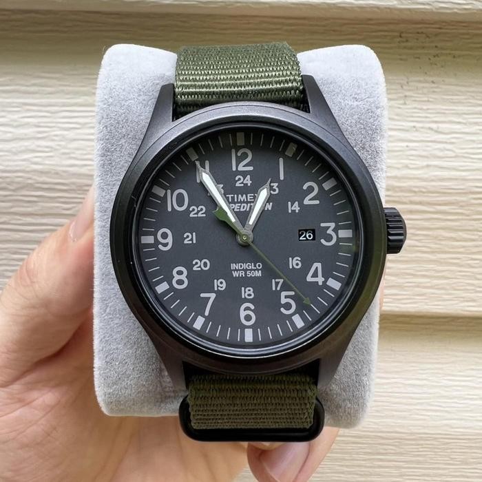 Wl Timex Tw4B04700 Expedition Scout Jam Tangan Pria Analog Kanvas Timex Prabowo