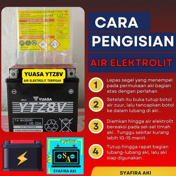 AKI VESPA LX 150, SPRINT, PRIMAVERA, GTS 150, VESPA S 150 YUASA YTZ8V