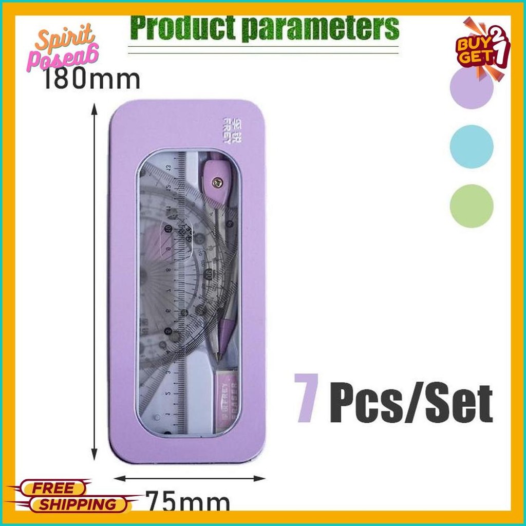 

Kompas Set 8In1 Matematika Set Penggaris Set Jangka Set Compass Set Math Set Pensil Murah Bonus Penggaris Dan Penghapus Alat Tulis Kotak Pensil Logam Sekolah Kantor Pelajar Flash Sale! Diskon Hingga 70%