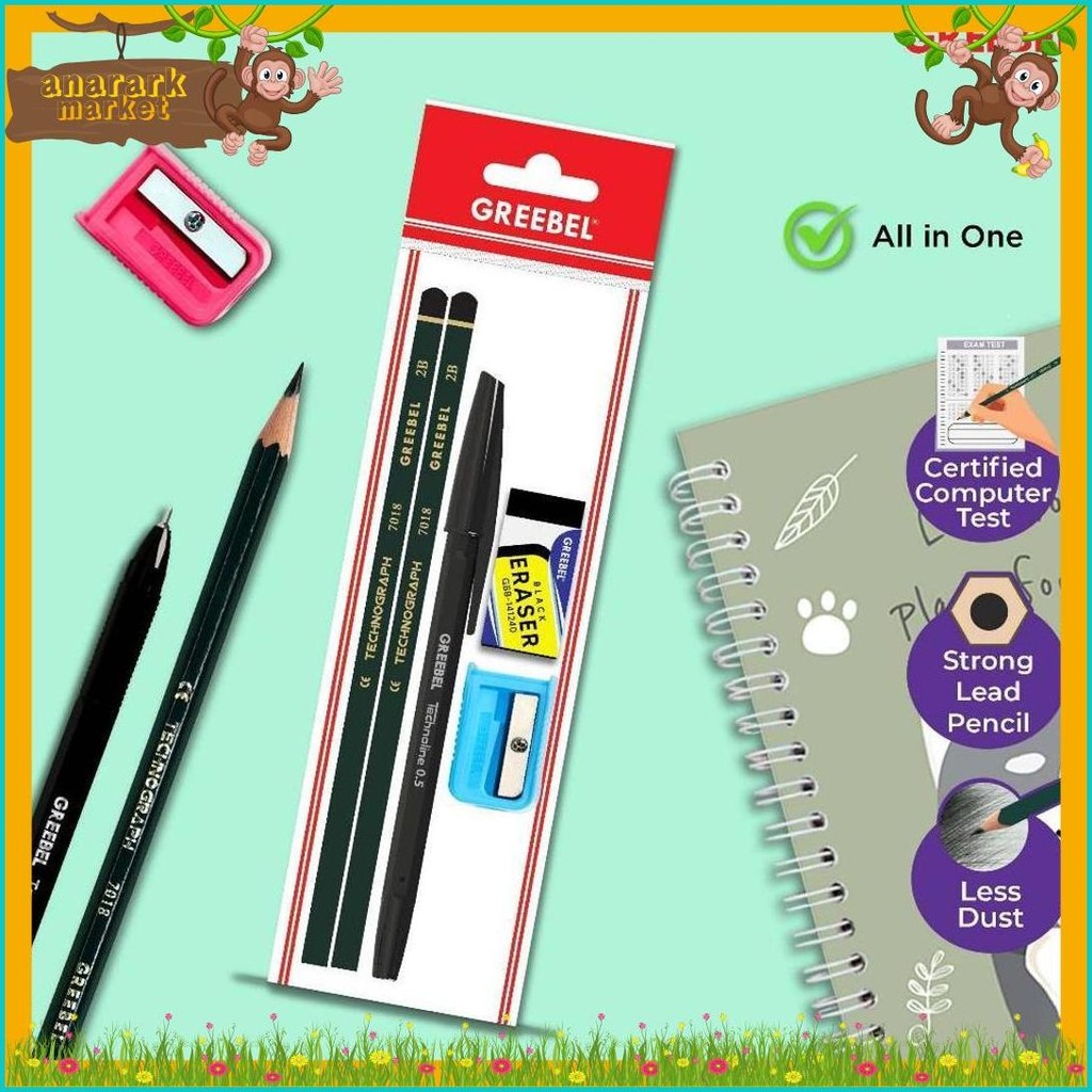 

Greebel Alat Tulis Anak Stationery Set (2018- 10) / Pensil Pulpen Alat Tulis Sekolah Diskon