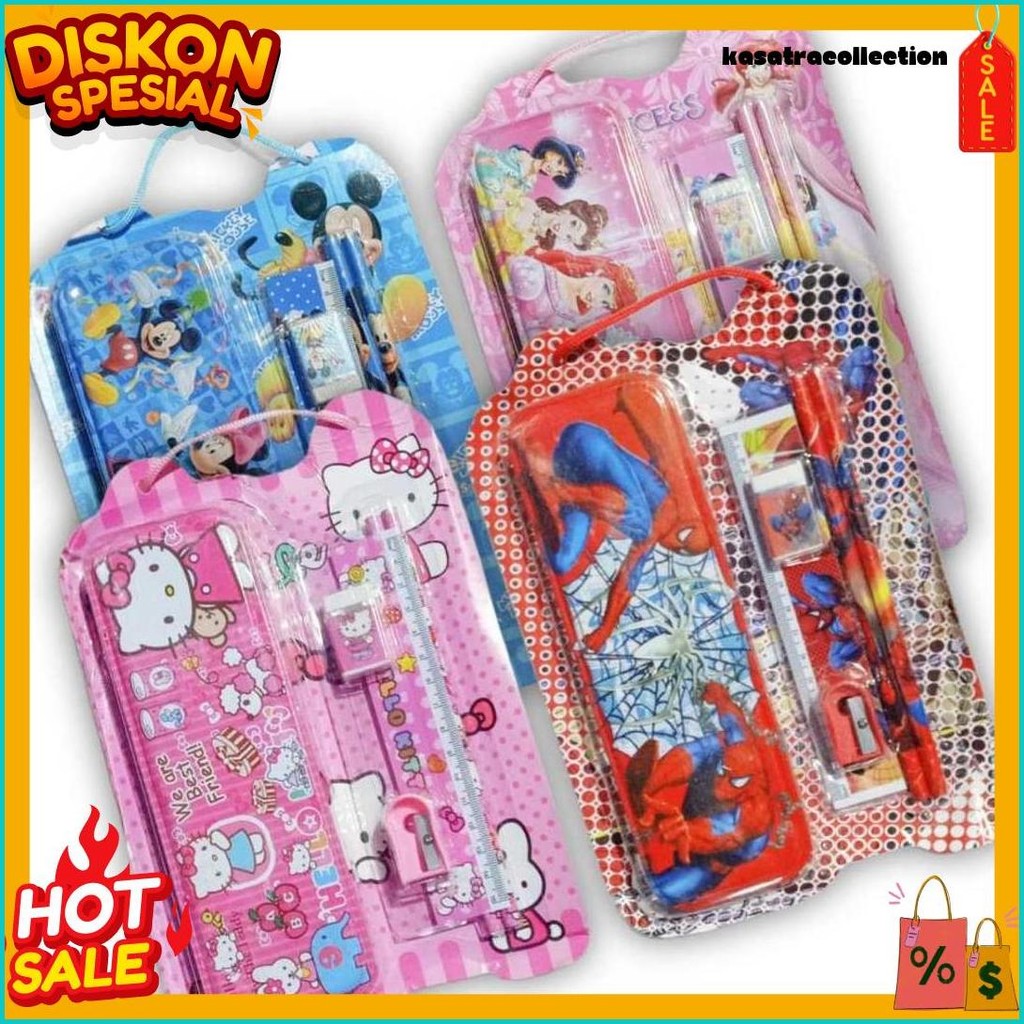 

Osm Jkt S6139 Set Alat Tulis 6 In 1 / Stationery Set Souvenir Anak / Paket Alat Tulis Sekolah / Fancy Set Anak Motif Karakter Lucu Terlaris! Produk Ini Banyak Dicari