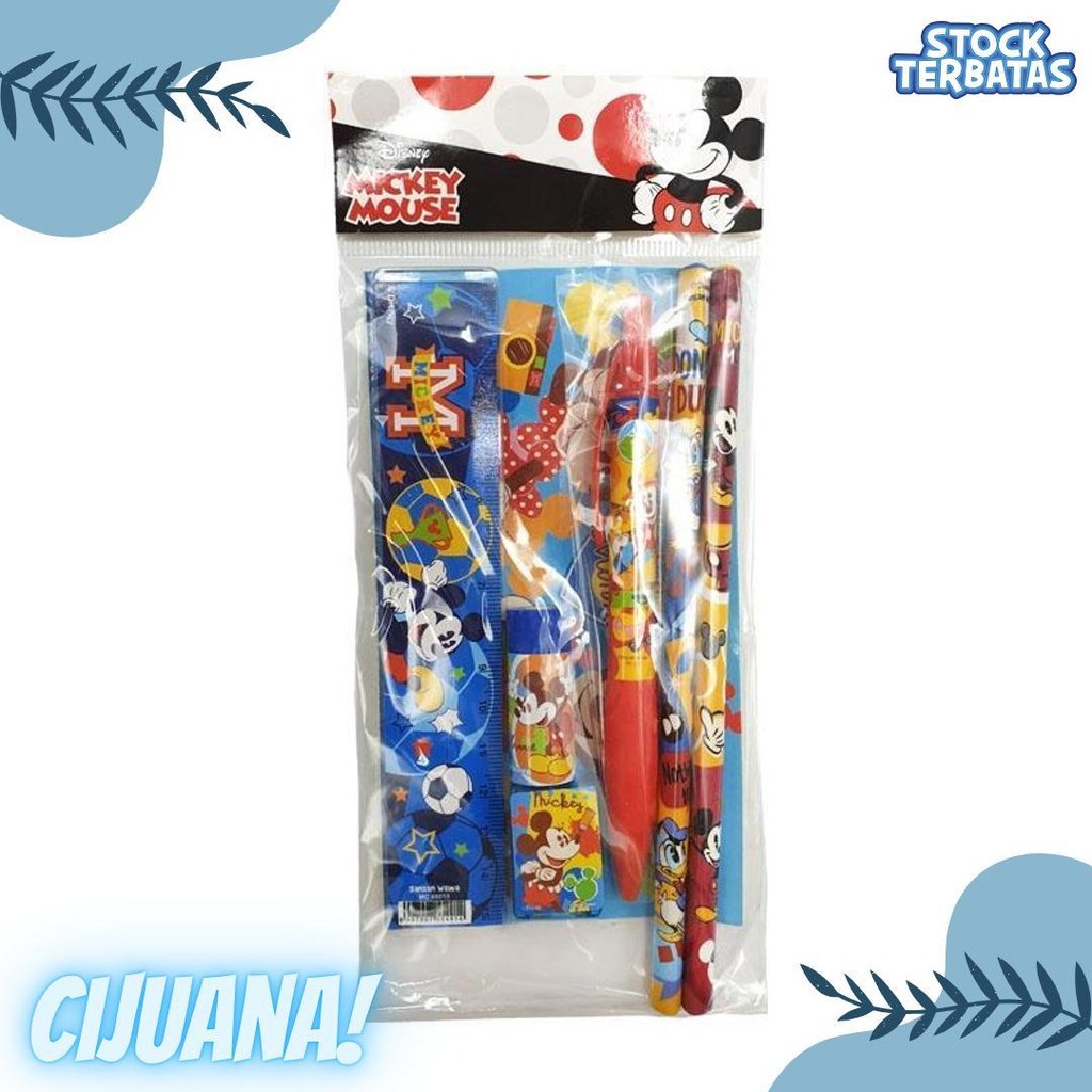 

Stationery Set / Set Alat Tulis Sekolah 6 In 1 Karakter Princess, Mickey, Dino, Unicorn, Frozen Terlaris! Produk Ini Banyak Dicari