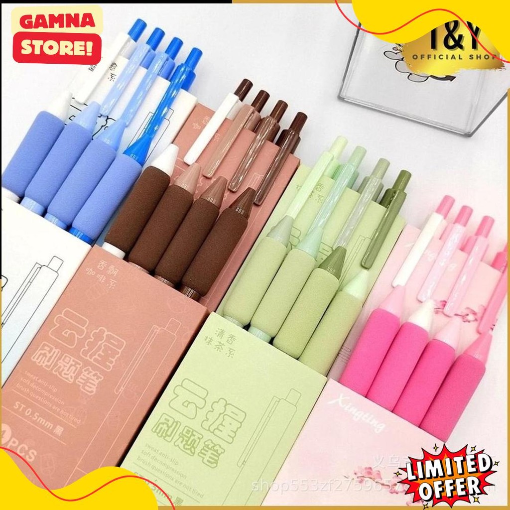 

T&Y Pulpen Mekanik 0.5Mm Set Isi 4Pcs Dengan Bantalan Pena Empuk Motif Polos Warna Pastel Set Pena Gel 0.5Mm Lucu Pulpen Gel 4In1 Warna Hitam Bolpoint Tinta Gel Cair 4 Pcs Journaling Pen Alat Tulis Flash Sale! Diskon Hingga 70%
