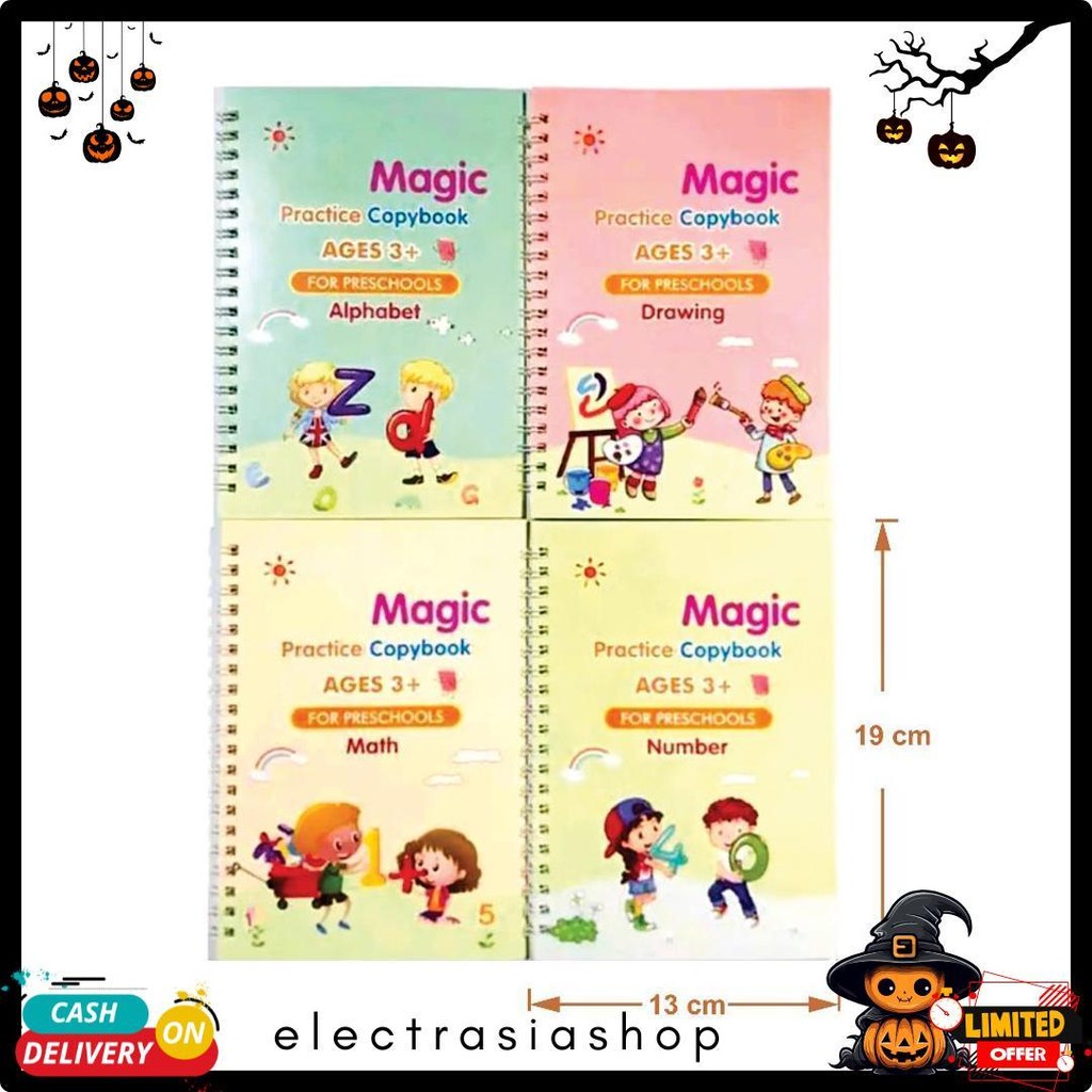 

Sank Magic Book ( Isi 4 Buku + Pulpen + Refill ) Buku Belajar Menulis Menggambar Edukasi Anak Flash Sale! Diskon Hingga 70%