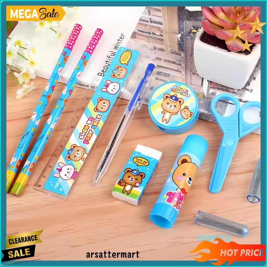 

Alat Tulis 1 Set Lengkap Peralatan Sekolah Murah Stationery Pulpen Pensil Gunting Penghapus Lem Terlengkap Dan Termurah