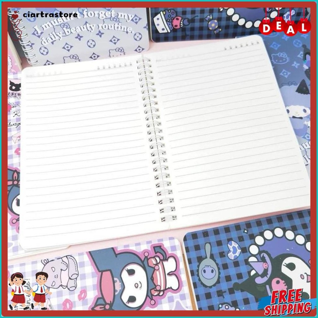 

Stv Buku Tulis A5 Karakter Sanrio & Labubu Isi 60 Lembar / Ring Book Model Cinnamoroll Kuromi Melody Labubu Buku Sekolah Anak A5 Diskon Setengah Harga