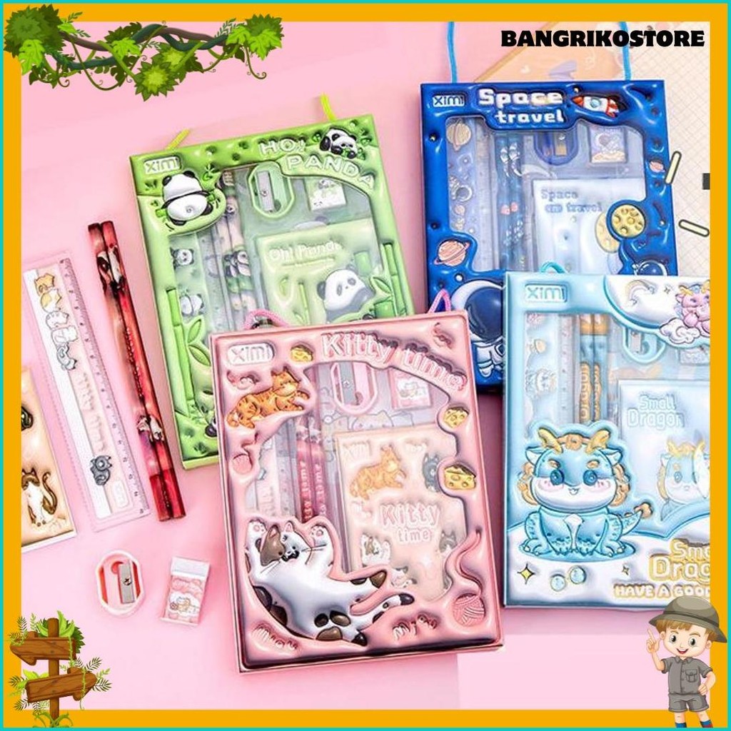 

[Karakterku] Set Alat Tulis Anak Sekolah Siswa Paket Lengkap Stationery Motif Lucu Pensil Kotak Pensil Cute Stationery Untuk Hadiah Souvenir Murah Terbaru Studyset-Ximi Flash Sale! Diskon Hingga 70%
