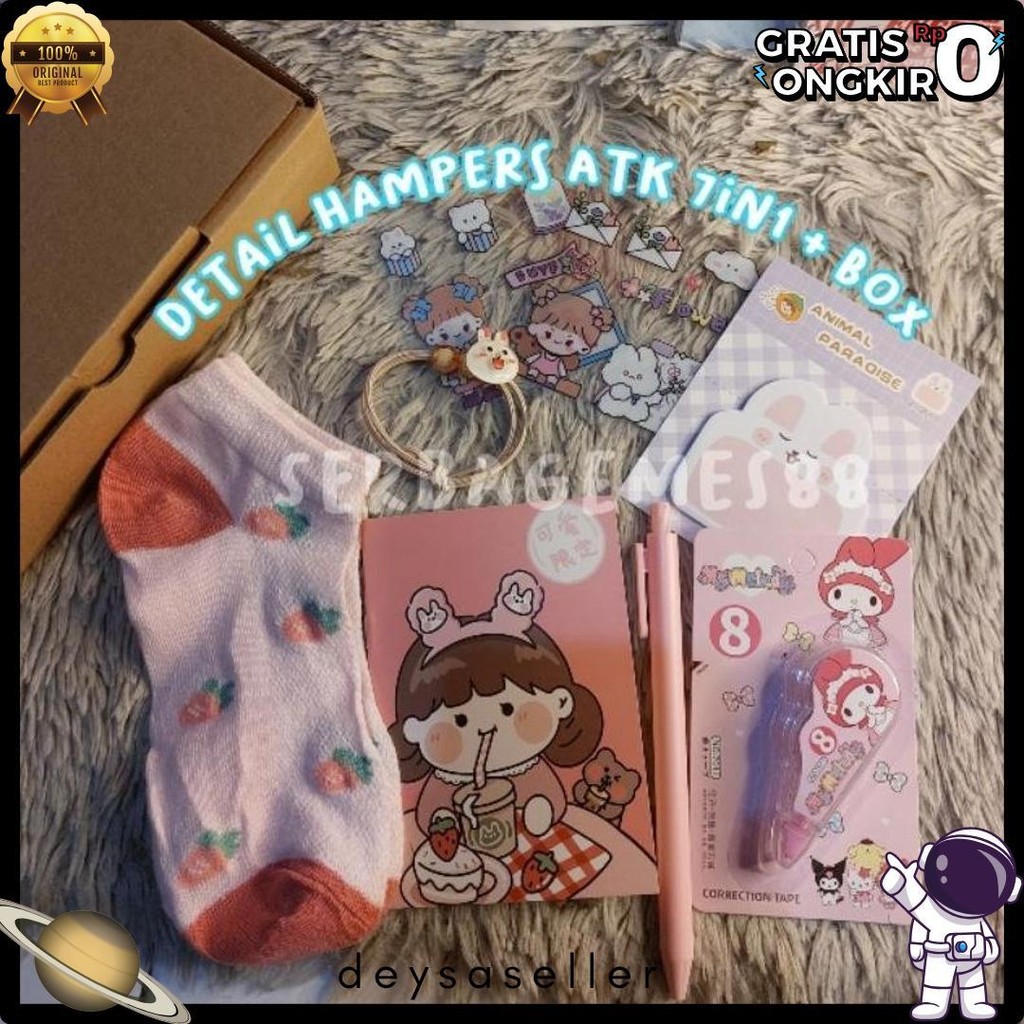 

Serbagemes88 - Set Alat Tulis 7 In 1 Lengkap / Gift Hampers Kado Hadiah Sekolah / Stationery Set Hadiah Lucu Wisuda / Kado Ulang Tahun Cewek / Hampers Murah / Gift Box Lucu / Stationery Set Aesthetic / Paket Alat Tulis Anak / Kado Unik Perempuan Flash