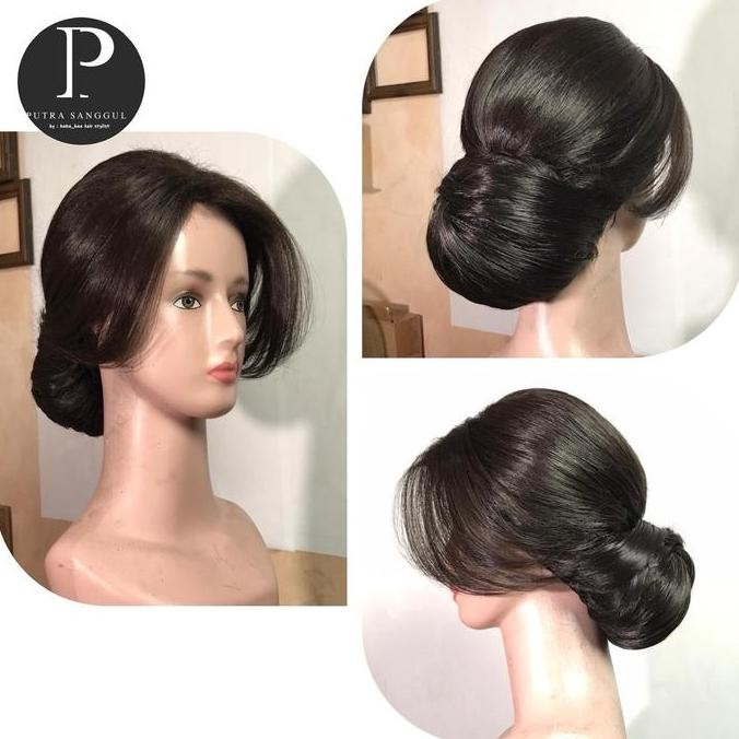 BARU  Wig sanggul full satu kepala NM 02