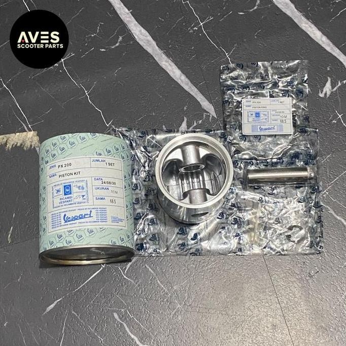 piston kit seher vespa spartan 200cc ricambi 6m/8m/10m/12m