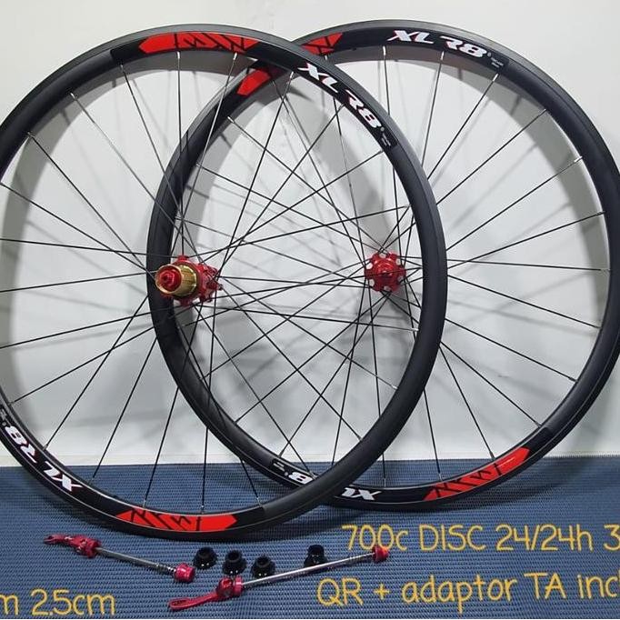 ready Wheel Set Road Bike XLR8 Disc Brake 700c Jangkrik 30mm