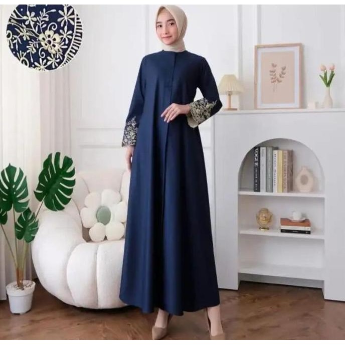 gamis toyobo terbaru super cantik bahan toyobo mix bordir baju pesta