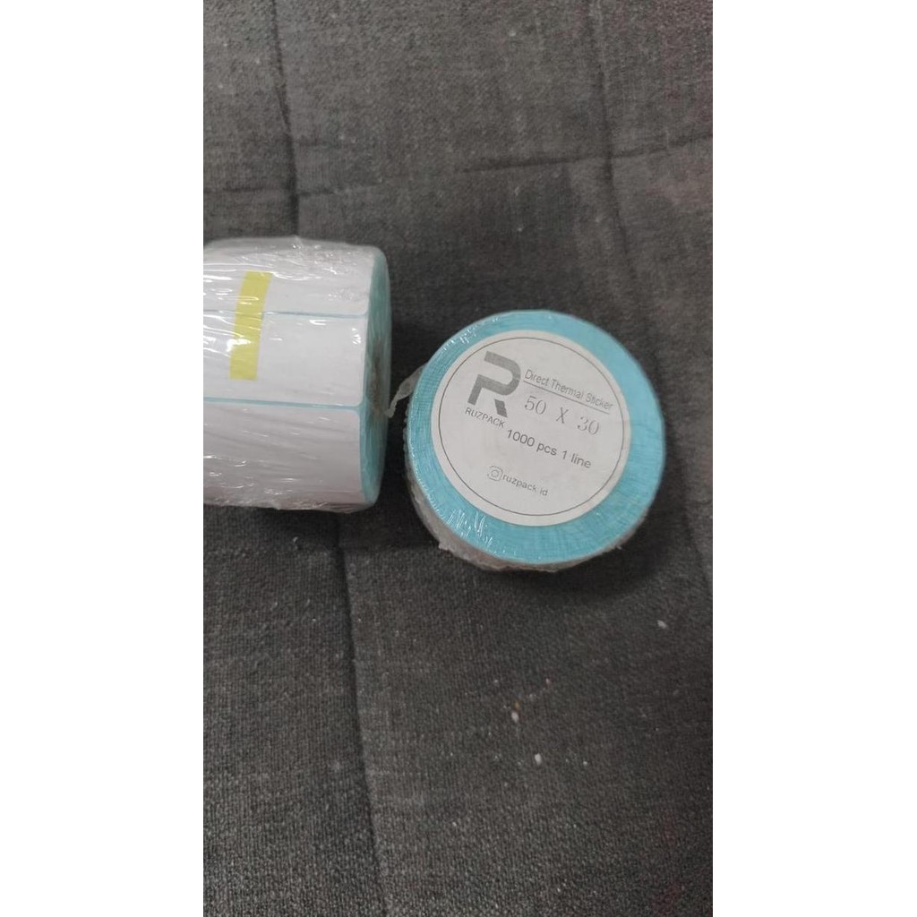 

.........] DIRECT THERMAL STICKER [50x30 MM] KERTAS LABEL STIKER BARCODE 1 LINE 1000 PCS