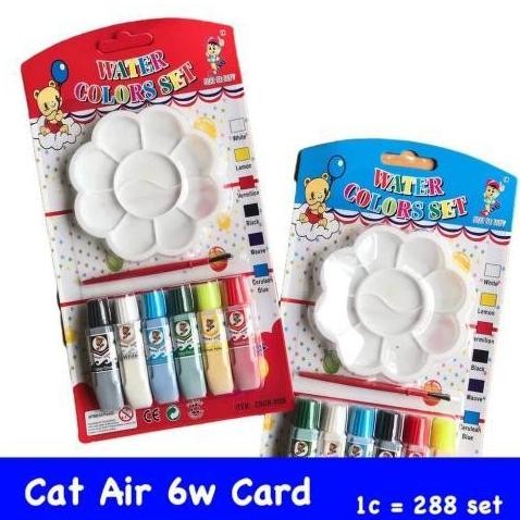 ;&;&;&;&] cat air set isi 6 hanger plus kuas dan palet model hanger blister davies water color set