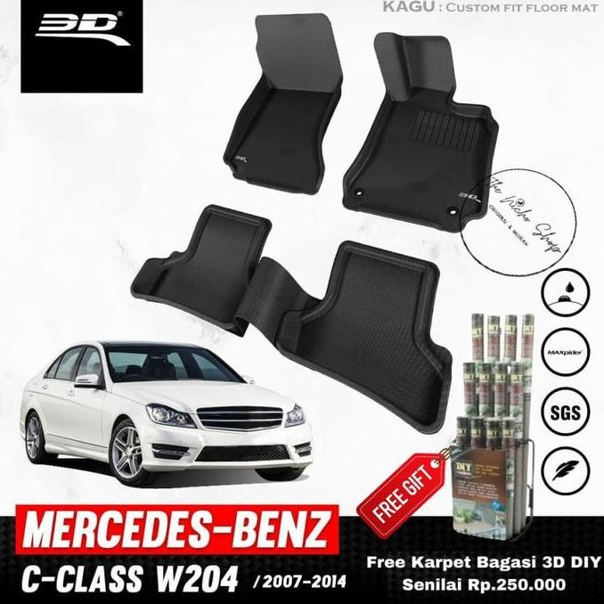 N Karpet Mobil 3D Kagumat Original Mercedes Benz C-Class W204 2007-2014