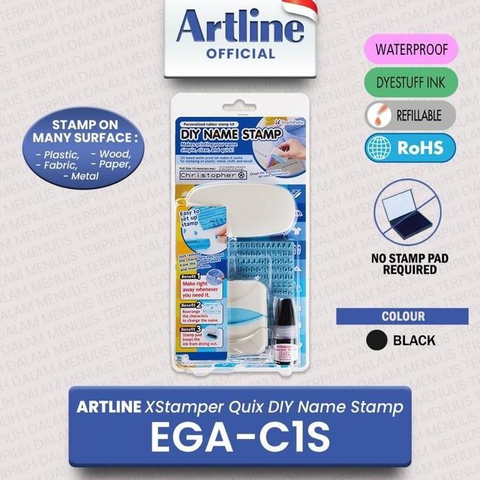 

*#*#*#*#] stample diy name artline EGA c1s set scahiata jepang stempel nama x stampler stamp name