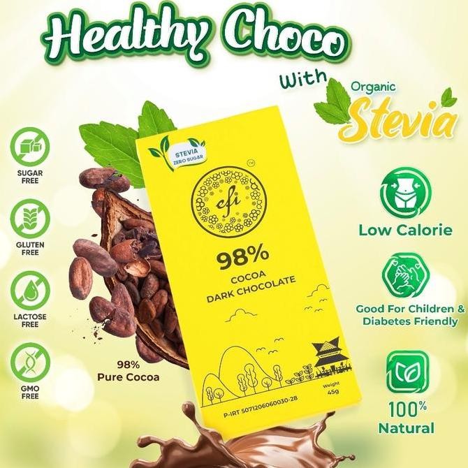 

EFI Chocolate Bar Premium Stevia Pemanis Alami Termurah