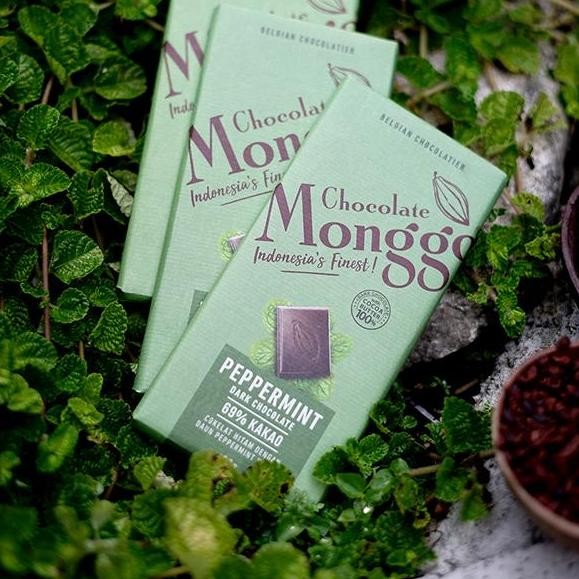 

Chocolate Monggo Peppermint & Dark 80g - Cokelat Hitam & Mint Premium Termurah