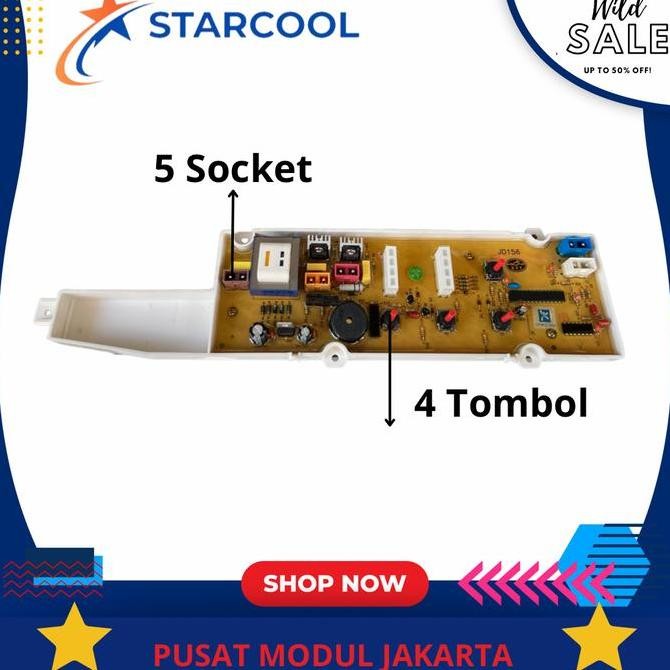 modul pcb mesin cuci sharp ES-F865S / ES-F866S / ES-F875S / ES-F876S ASLI