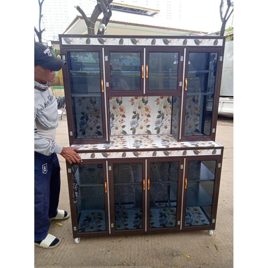 RAK PIRING 4 PINTU Gd 2 TIANG HOLO/ rak piring jumbo alumunium/lemari rak piring alumunium/rak pirin