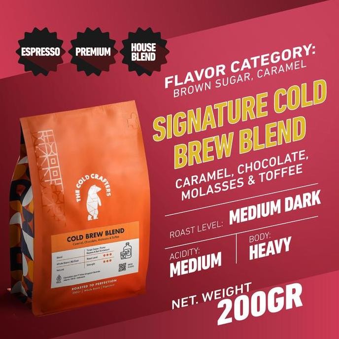 

Cold Crafters Roasted Coffee Beans 250g Kopi Arabika Cold Brew Signature Blend Termurah