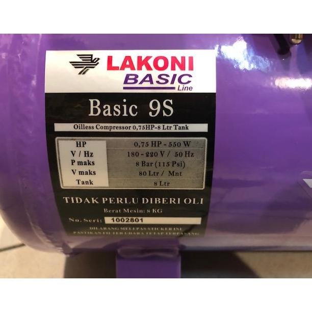 Sale Kompresor Lakoni Oilless Basic 9S - Mesin Kompresor Angin Mini