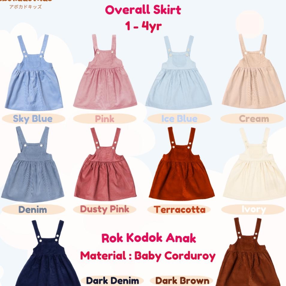 Overall Skirt Skirt Rok Dress Anak Perempuan Baju Kodok Overall Anak Perempuan
