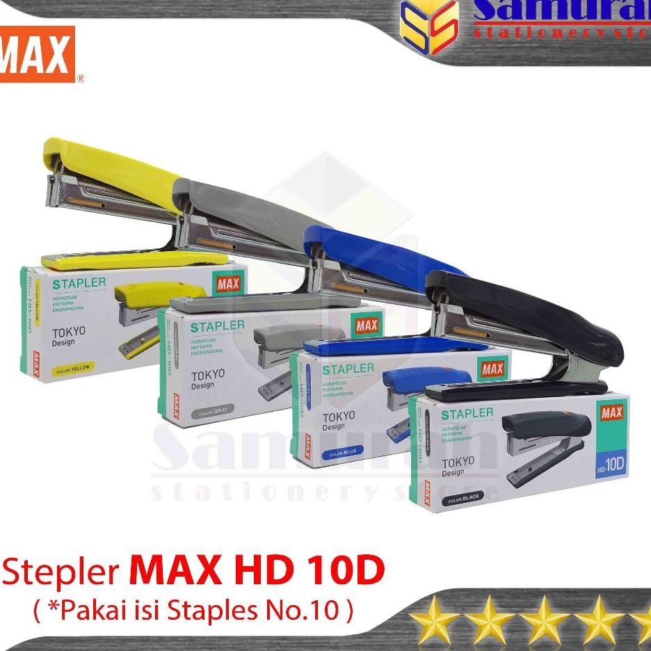 

Stapler Max Hd 10D Mesin Staples Tangan Hd10D Alat Strapler Hecter Kertas Hd10D Kecil Isi No 10