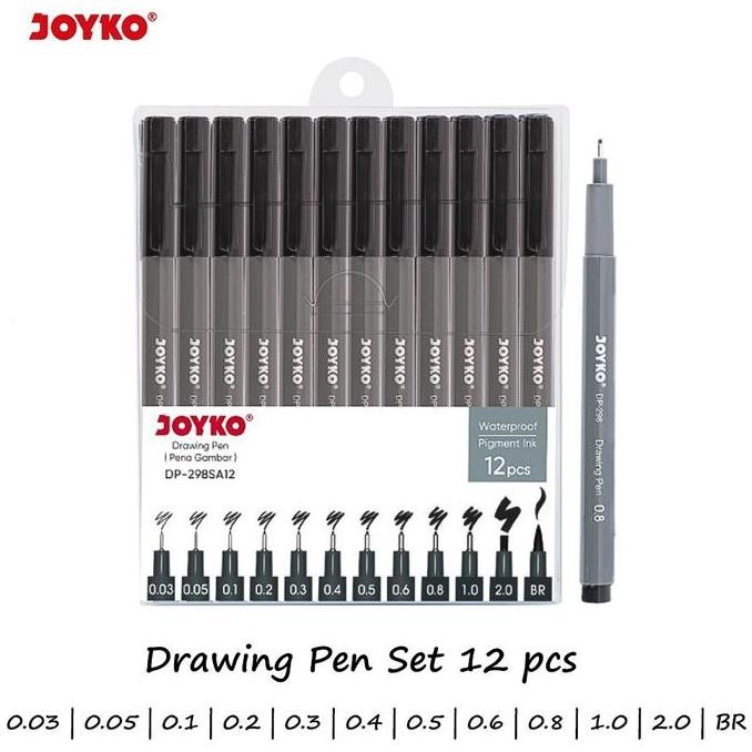 

Joyko Drawing Pen Set 12 (DP-298SA12) drawing pen