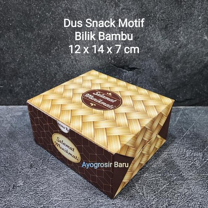

Dus Snack 12x14 Bilik Bambu isi 100 pcs GS Motif Box Kue