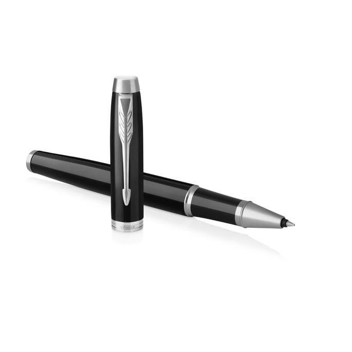 

tersedia pulpen parker im black chrome trim rollerball pen original