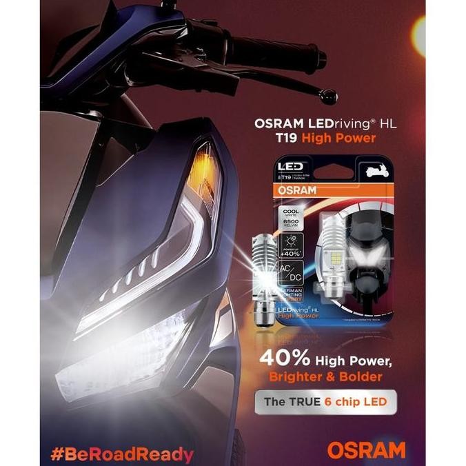 tersedia lampu depan led mio j / gt / x-ride / fino old osram original motor