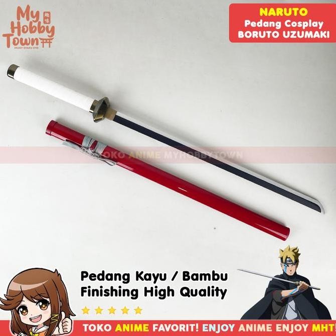 Replika Pedang Kayu Bambu Boruto Uzumaki Uchiha Sasuke Naruto Cosplay