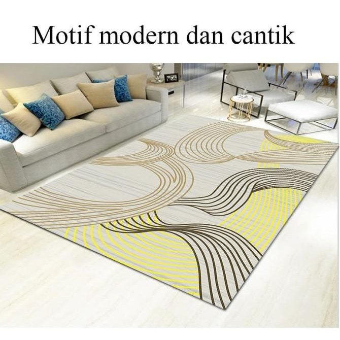 Karpet Ruang Tamu Anti Slip Lembut dan Motif
