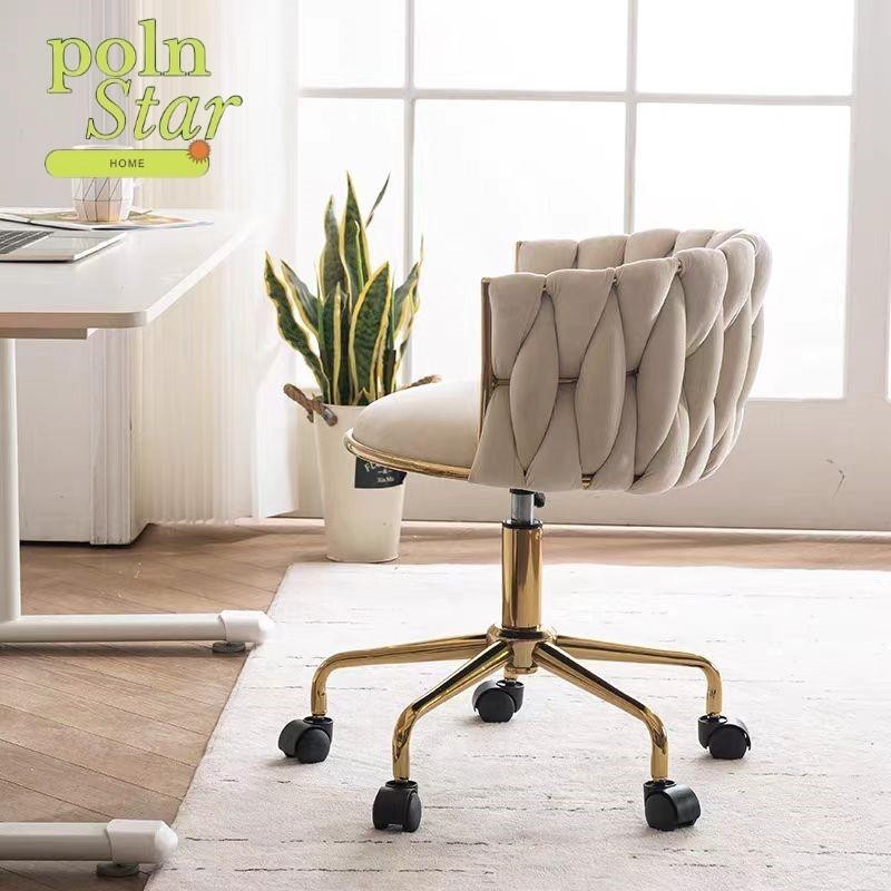 Kursi Putar Kursi Bar Kursi Tinggi Kursi Bar Rumah Beludru Berlapis Emas