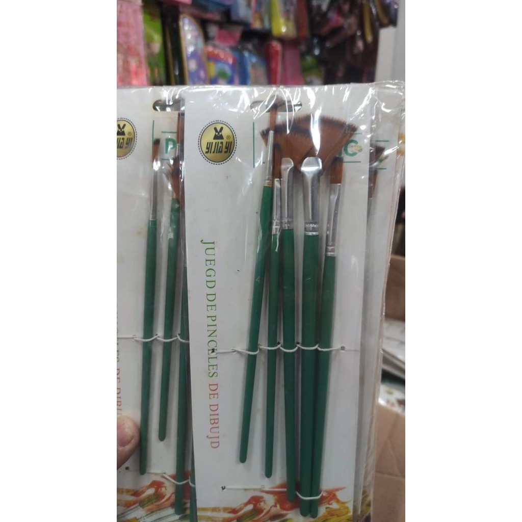 

Silahkan Order] kuas gagang hijau set achiang isi 5