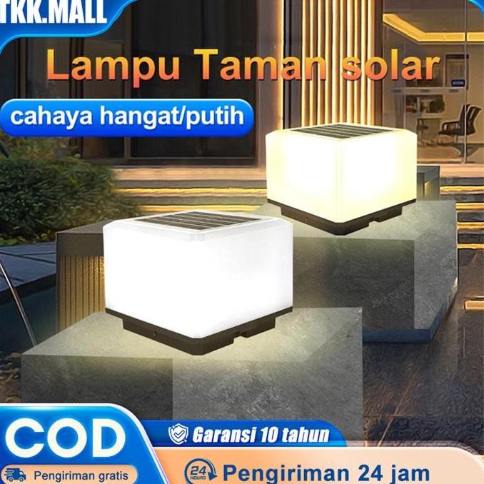 Garansi 10 TahunLampu Tiang Tenaga Surya Lampu Dinding Persegi Pintu Gerbang Taman Villa Rumah Tangg