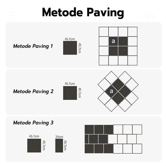 Siv 1 Dus Vinyl Lantai Marbel (45X45 Cm, 60X60Cm ) Stiker Lantai Marmer Stiker Lantai Keramik Semen 