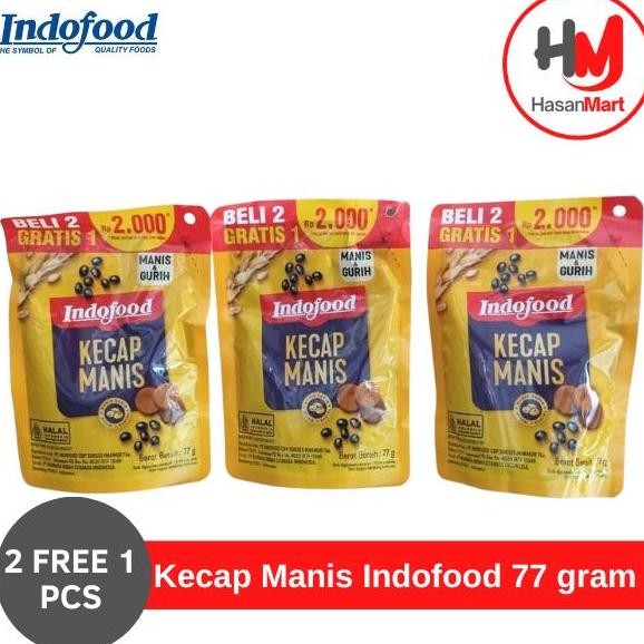 

Kecap Manis Indofood 60 ML [1 Paket = 2 pcs + 1 pcs] SS