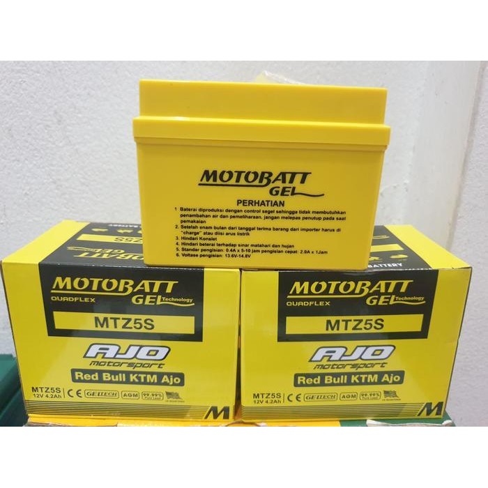Original Motobatt Mtz5S Aki Motor Vario 110 , Beat Karbu , Vixion , Mx New Aki Gel High Spec Motorcy